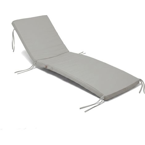 Matelas Bain de Soleil 185x60 Gris Galet - Déhoussable & Imperméable (Transat) (1/5)