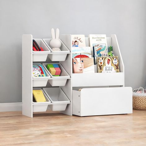 Étagère de rangement enfant à poser au sol avec bacs bianco (1/5)
