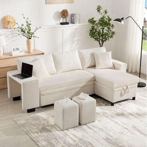 Sofá cama chaise longue con almacenaje USB OKMYHOME (1/5)