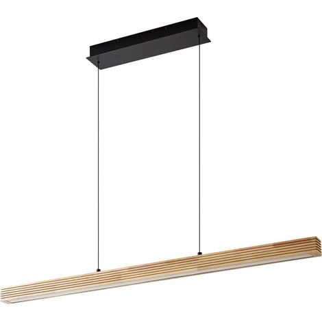 Pendelleuchte "Emara" aus Holz dimmbar für Wohnzimmer & Esszimmer von Lucande