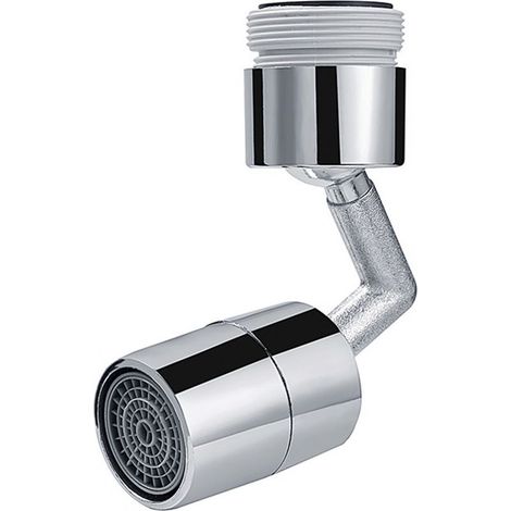 Rallonge robinet plastique – 360° rotatif – anti-éclaboussures – aérateur – cuisine / salle bain – universel (1/5)