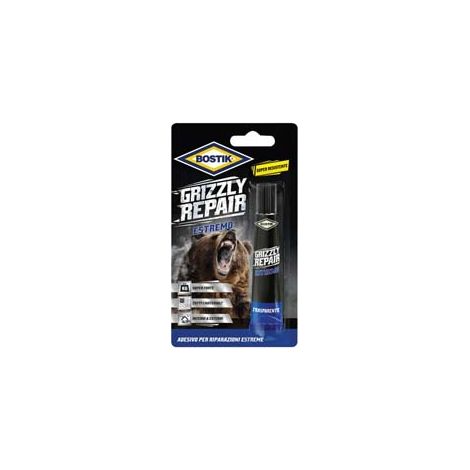 Grizzly Repair Estremo Trasparente in Blister 20 g Bostik 6 Blister