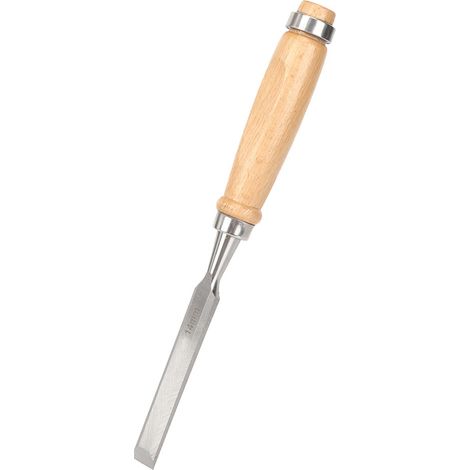 Ciseau à bois, manche en bois, lime en acier, outil professionnel pour le travail du bois, Cr V 14 mm (1/5)