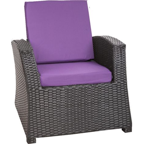 Coussins de chaise en résine tressée 56x52x7cm Lot de 2 coussins de chaise extérieur, Coussin de fauteuil de jardin Orange, Coussin avec dossier