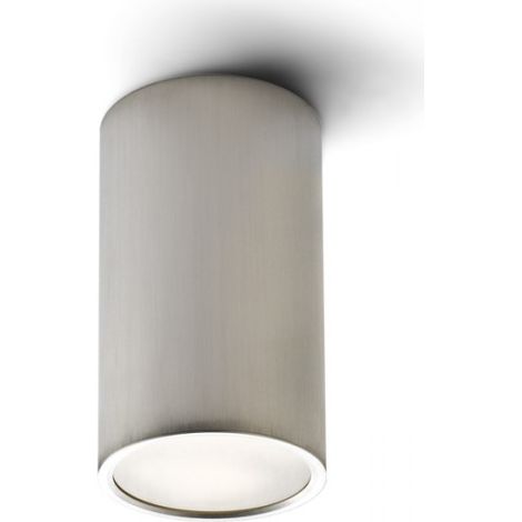 Faretto da incasso MEA da soffitto cilindrico alluminio pettinato 230V E27 18W