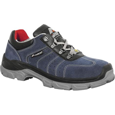 Chaussure de sécurité Arco T. 41 bleu cuir velours perforé S1 SRC ESD EN ISO 20345 AIMONT (1/2)