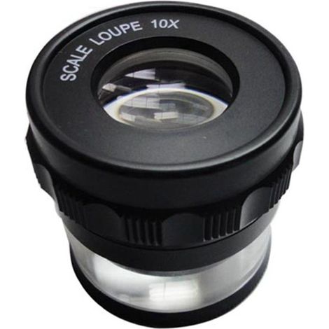 Loupe de Mesure 10X avec Support et Échelle de Précision