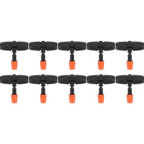 10-teiliges Gartenschlauchset mit verstellbarer Sprühdüse für 8/12-mm-Bewässerungssysteme (1/5)