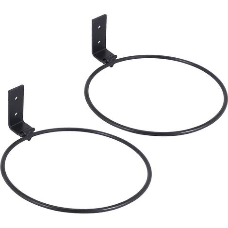 Lot de 2 supports muraux pliables pour ballons de sport (basketball, volley-ball, rugby, football). Présentoir idéal pour ballons de sport tels que basketball, volley-ball, rugby et football. (1/5)
