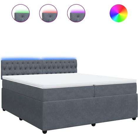 Maison Exclusive - Boxspringbett mit Matratze Dunkelgrau 200x200