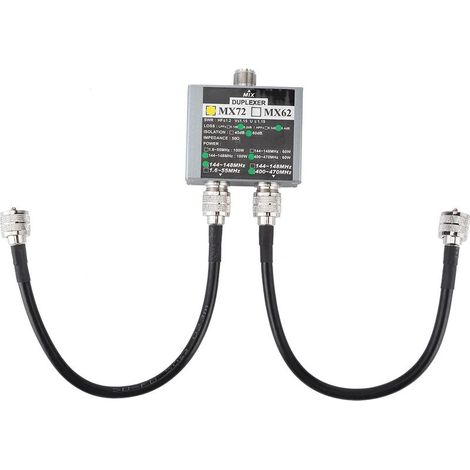 Duplexeur MX72 VHfUHF 144-148MHz 400-470MHz, combinateur d'antenne intérieure à fréquence différente
