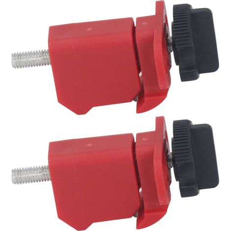 Ensemble de 2 dispositifs de verrouillage de disjoncteur, mini-verrouillage compact en ABS résistant aux hautes températures pour le verrouillage électrique (1/5)