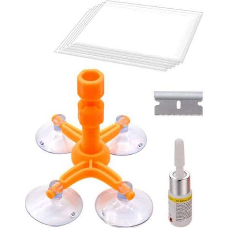 kit di Riparazione Parabrezza per Auto Restauro Crepe Ripara Schegge Vetro (1/4)