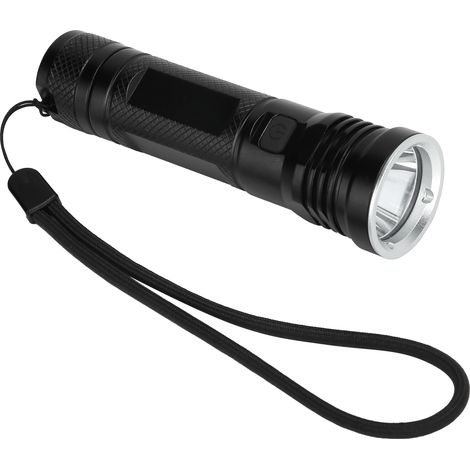 Lampe torche USB rechargeable aluminium mini lampe à LED multi-modes vélo route nocturne urgence extérieur (1/5)