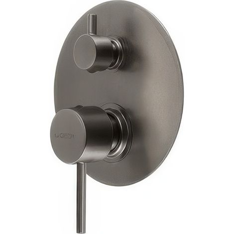 Miscelatore Doccia Gedy Garda a Incasso Gun Metal con Deviatore a 2 Vie in Acciaio Inox