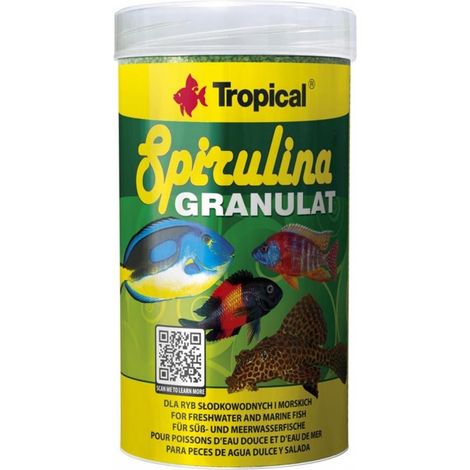Tropical Spirulina Granulat - mangime vegetale granulato con elevato contenuto in alghe Spirulina - Formato: 100 ml (1/2)