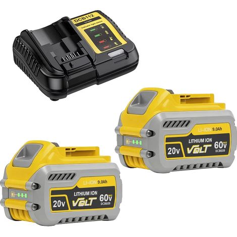 Batteria di ricambio, capacità 9000 mAh, ampia compatibilità, 2 batterie 1 caricabatterie (1/2)