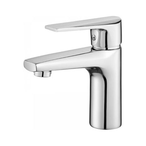 QORVA-Robinet de lavabo de salle de bain à levier unique avec bonde escamotable, aérateur économiseur d'eau, taille M, chrome