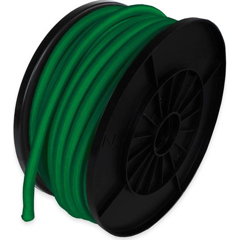 Cuerda elástica Verde 25 metros - Calidad Profesional TECPLAST 9SW - Cable elástico - Diámetro 9 mm