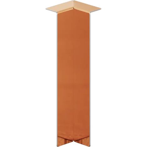 Coin intérieur FCLI pour plinthes FC en acier 8cm x 2cm x 1cm - cuivre poli