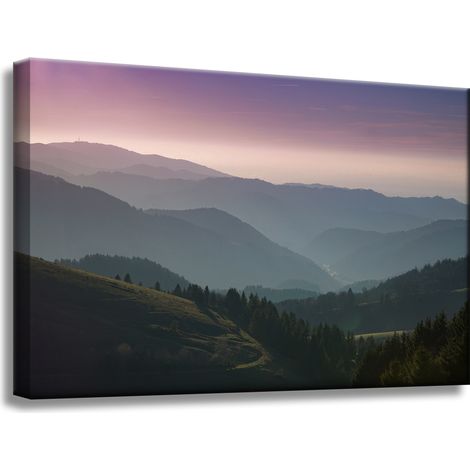 Leinwanddruck Naturstraße Bergblick 60x40