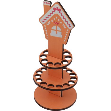 Porte-monnaie de Noël en bois, ornement de bureau, multi-trous, double couche, type F (1/5)