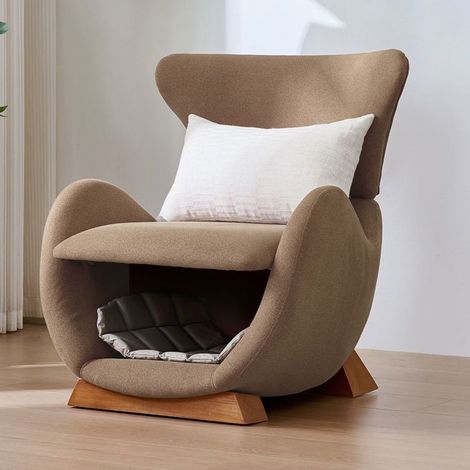 Fauteuil look requin-baleine design tissu anti-griffures chats refuge chats et petits chiens fauteuil individuel fauteuil télé (1/5)