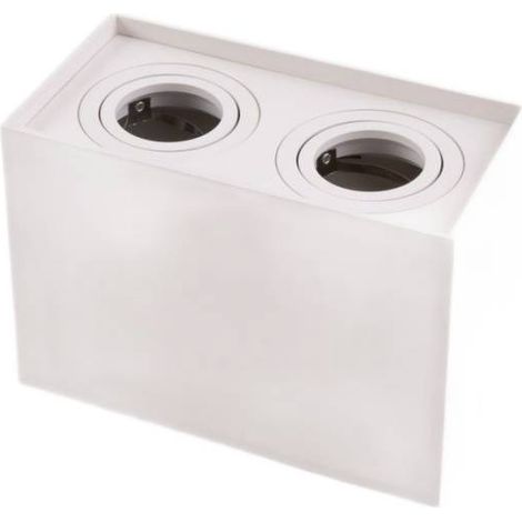 Spot plafonnier orientable blanc double 2xGU10 35W