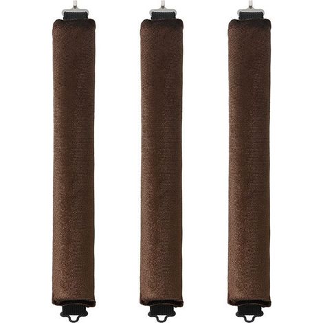 Ensemble de 3 fers à friser sans chaleur – Fer à friser en satin – Coffret cadeau pour cheveux – Marron (1/5)