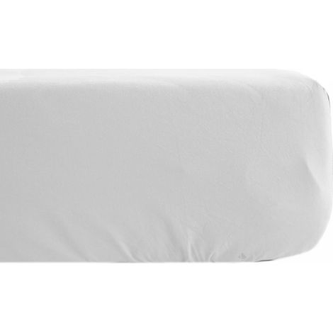 Drap housse uni percale de coton MANOIR Bonnet de 35 cm 90x190 cm