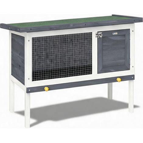 Clapier grigio en legno di pino 90 x 45 x 65 cm (1/5)