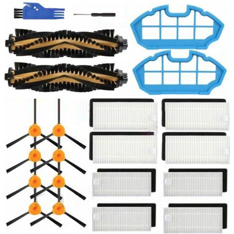 Brosses latérales principales pour aspirateurs Iboto Aqua V710, Eufy Robovac 11 et 11c, Deebot N79s et N79, et Conga Excellence 5040 et 990. (1/2)
