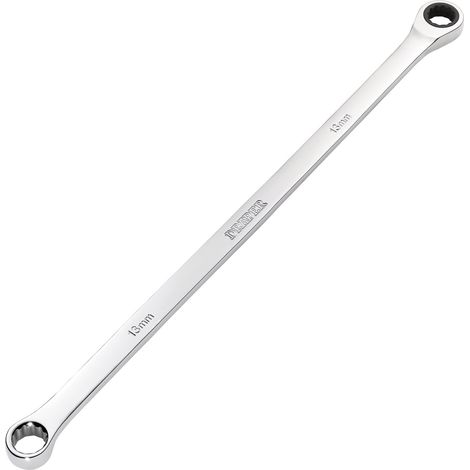 Draper Hi-Torq® 13mm Extra-Long Double Ring Ratchet Spanner – Chrome Finish, Model 27769