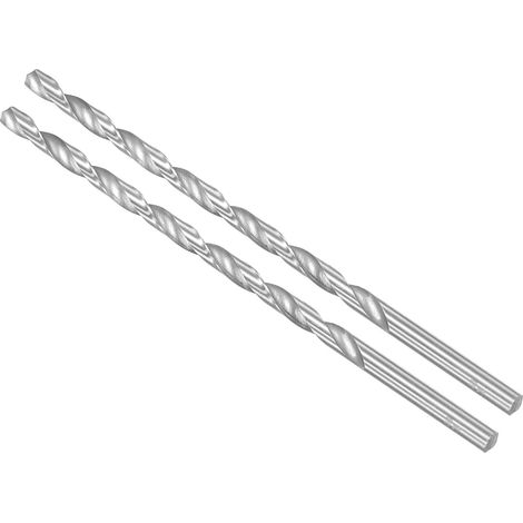 Forets Hélicoïdaux Extra Longs en Acier Rapide, 7,5mm Diamètre 200mm Longueur, Foret Hélicoïdal Droit – Applications : pour Métal, Bois, Plastique, Aluminium, 2 Pièces (1/5)