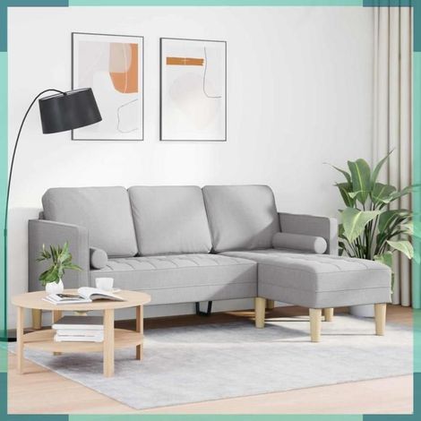 Ensemble de Canapés - 42001922 - Gris nuage - Tissu polyester - Modulaire 3 places (1/5)