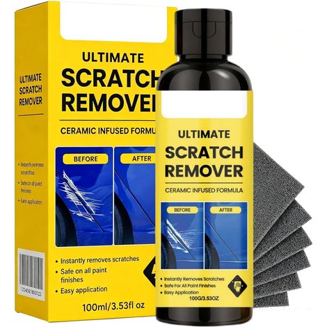 Nanopolix Removedor de rayones, Nurafix Spray antirayones, Removedor de rayones de automóvil, Removedor de rayones de automóvil Nano Polix, Paño Nanopolix elimina rayones profundos de la carrocería de