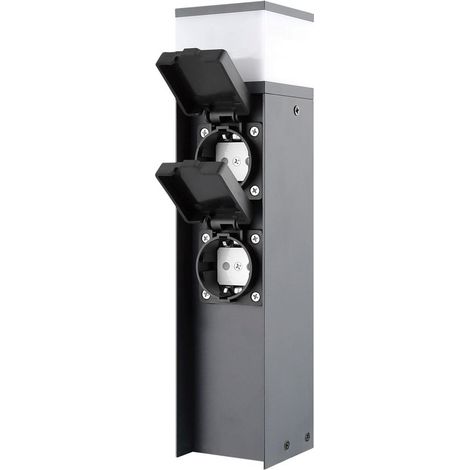 Columna enchufe jardín con tapas 2T 1 luz G9 IP44 (1/5)