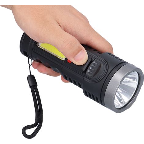 Lampe torche haute puissance, rechargeable par USB, portable, multifonctionnelle, étanche, pour le camping, les situations d'urgence, le travail et les réparations. (1/5)