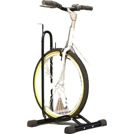 Support de vélo, crochets réglables, design gain de place, noir (1/5)