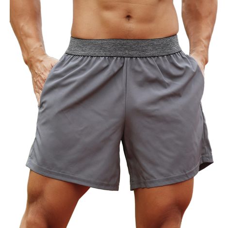 Short de Sport pour hommes, taille élastique, poche, boucle de serviette, course à pied, basket-ball, Gym, athlétique, coupe ample, séchage rapide, décontracté (1/5)