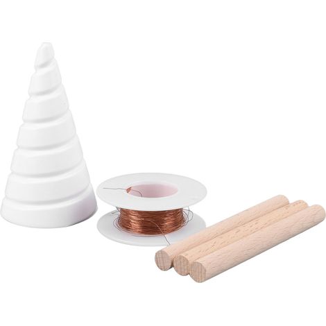 Kit jardinage électroculture fil de cuivre piquets mandrin enroulement spirale Fibonacci pour potager légumes plantes (1/5)