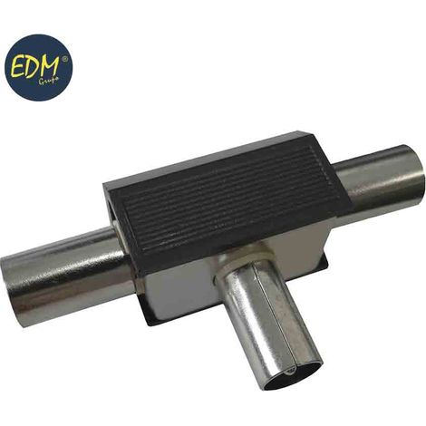 Deviatore TV 1 base + 2 pin A scomparsa schermato nero