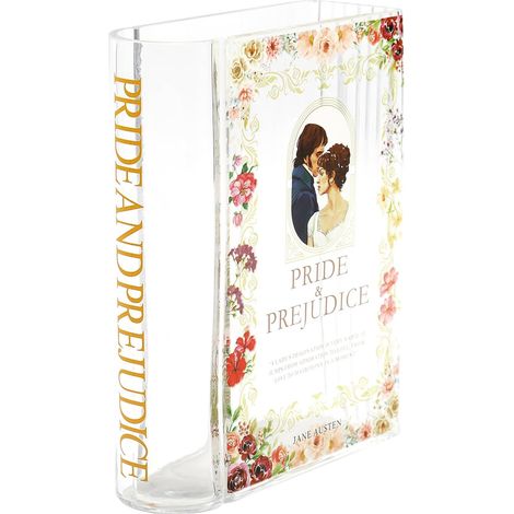 Vase en verre pour fleurs, en forme de livre, transparent, petit vase à fleurs, pour salon, bureau, table basse et bibliothèque (1/5)