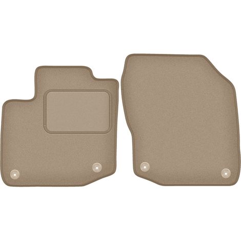Alfombrillas delanteras para Honda Civic IX familiar (35 cm) (2011-2016), color beige.