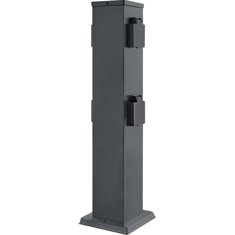 Heitronic 501335 Multipresa Antracite Protezione per i bambini (1/3)