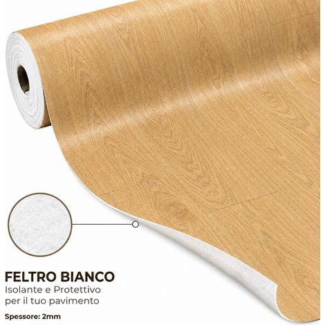 1 x 15 m (15 m²) Pavimento Vinilico a Rotolo Effetto Legno Sabbia Nordica – Spessore 2 mm con Feltro Fonoassorbente (1/5)