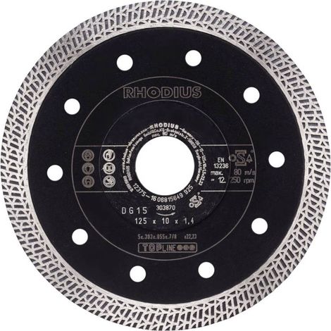 Rhodius 303870 DG15 Disco diamantato Diametro 125 mm Ø foro 22.23 mm Piastrelle, Ceramica 1 pz. (1/3)