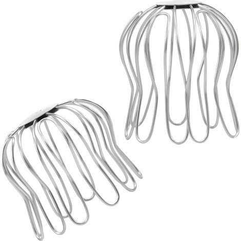 2 Pièces Crapaudine de Gouttière Filtre Gouttieres, Protege Gouttiere Contre Feuilles Plage Réglable 75-85 mm et 90-100 mm, Métal Gouttières Filtrantes, pour Terrasses, Toitures, Jardins (1/5)