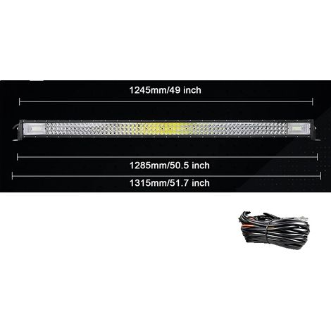 Barra luminosa, fascio luminoso combinato, design impermeabile, cavo dritto da 50 pollici (1/2)