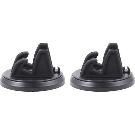 Set mit 2 drehbaren Silikon-Handyhaltern (360°), Handyhalterung, Smartphone-Halterung für das Armaturenbrett im Auto (Schwarz) – 7,27 x 7,24 cm – Schwarz (1/3)